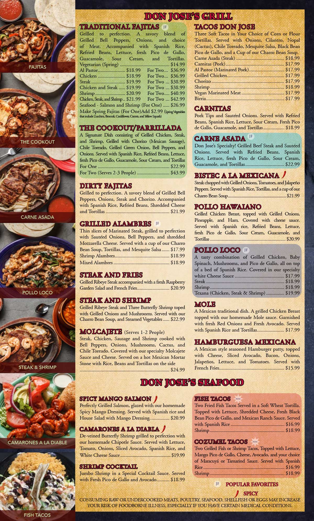 Dinner Menu Page 2