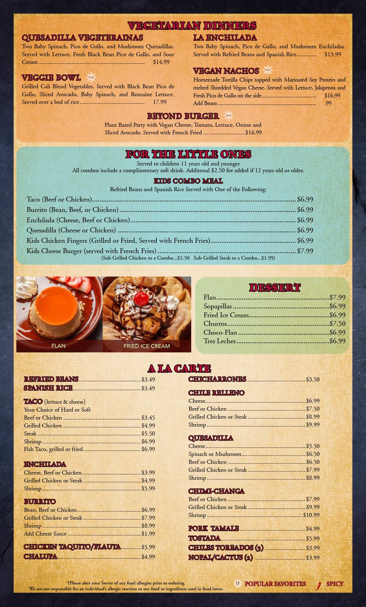 Dinner Menu Page 5